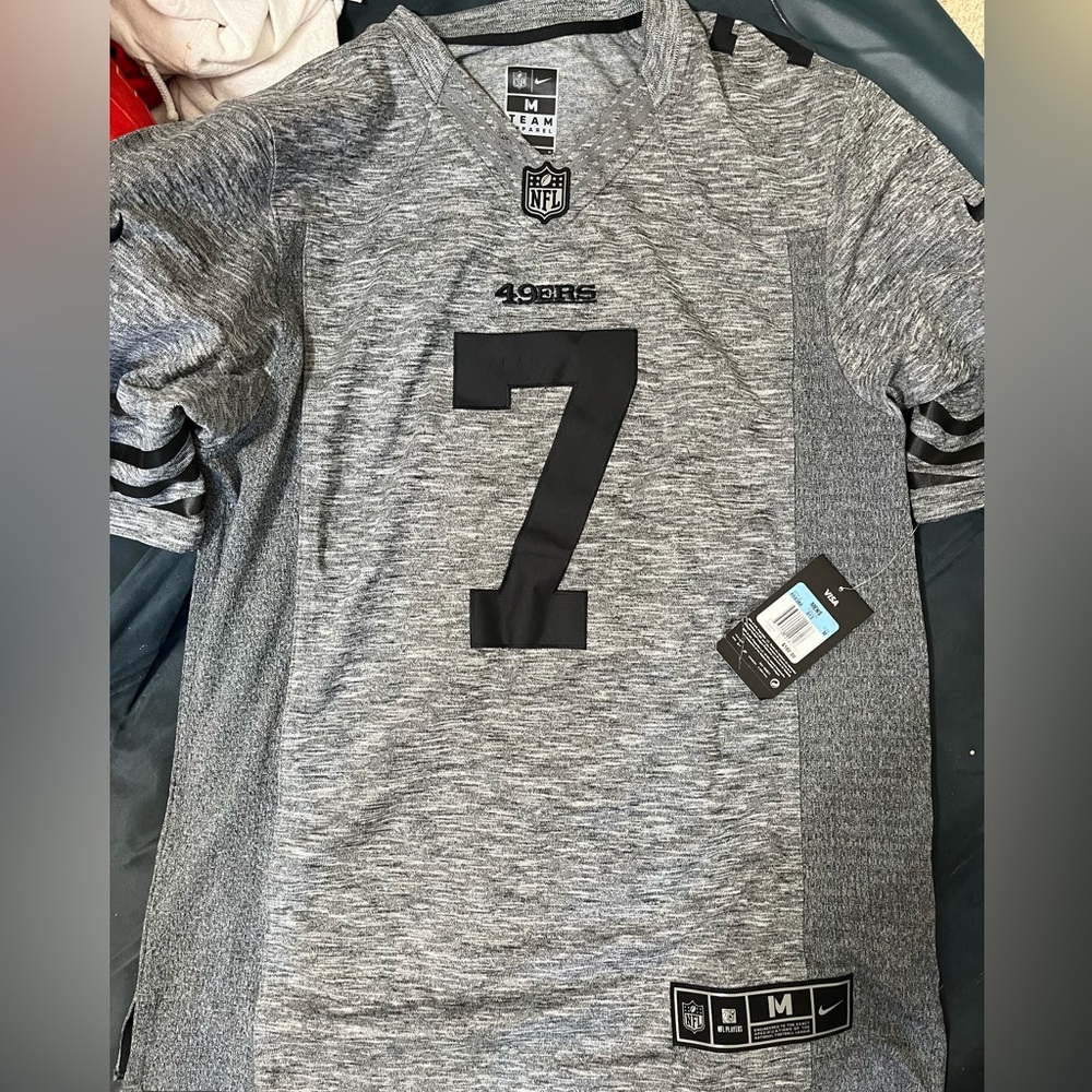 Men's San Francisco 49ers Colin Kaepernick Nike Gray/Black Limited Jersey ✊🏿7️⃣